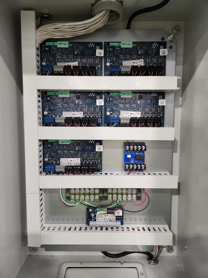 Alarm system panel.