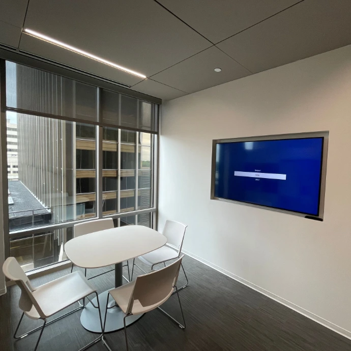 Commercial display on wall.